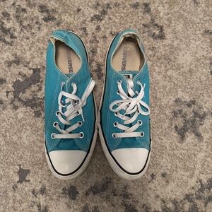 Converse Teal Canvas Low-Top Sneakers